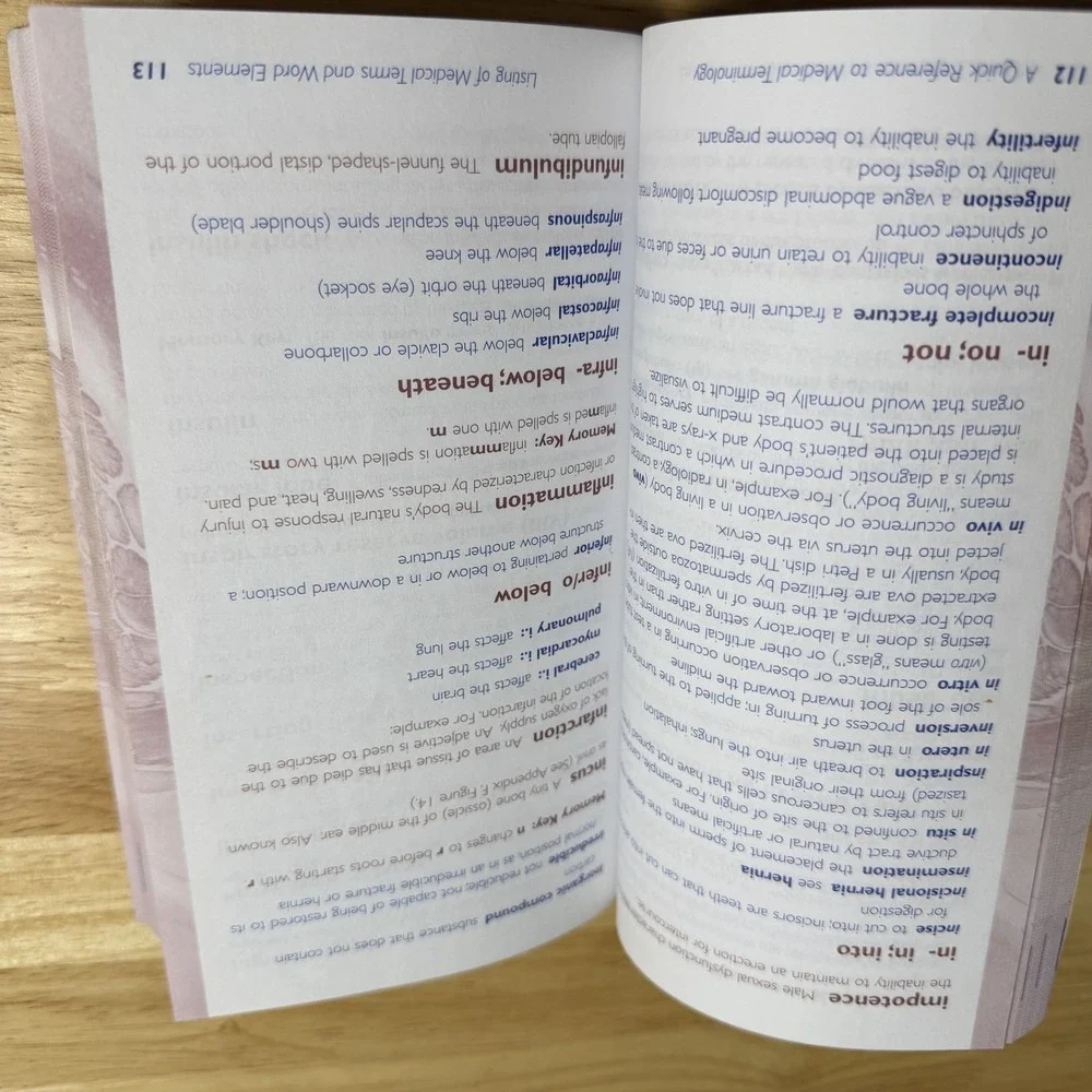 A Quick Reference to Medical Terminology Paperback Excellent Condition